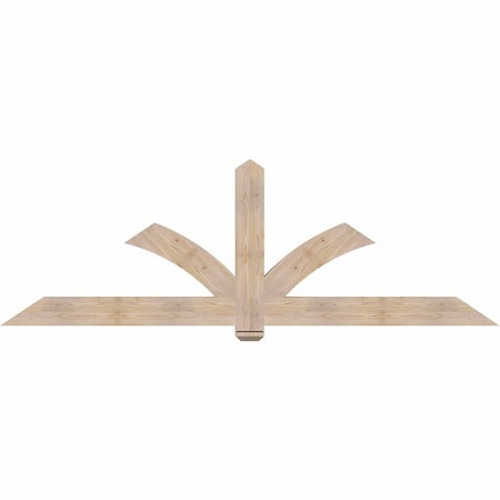 Ekena Millwork Redmond Smooth Timber Gable Bracket, Douglas Fir, 96"W x 32"H x 3 1/2"D x 5 1/2"F, 8/12 Pitch GBW096X32X0406RED00SDF